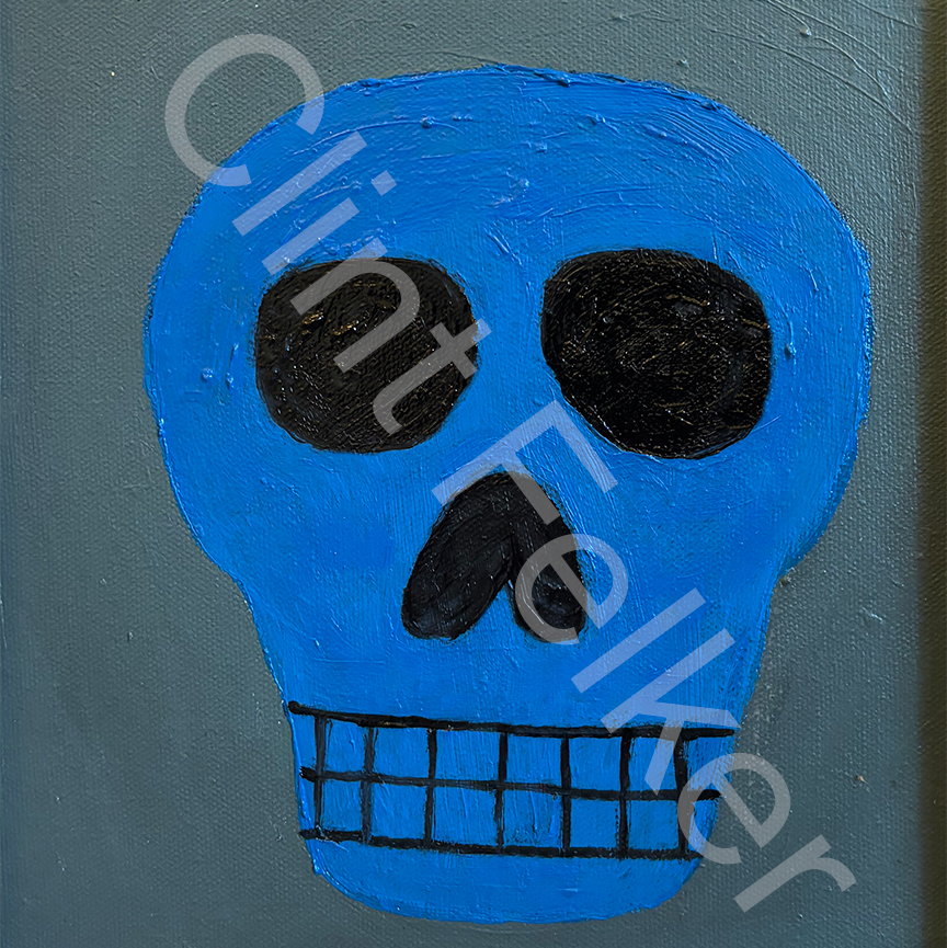 blue skull