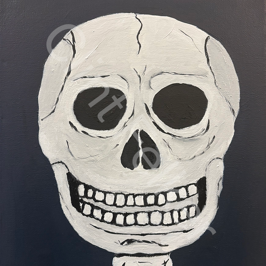 Skull With Vertibrae